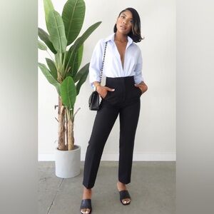 ZARA WOMENS PANTS BLACK HIGH RISE HOURGLASS WAIST XS